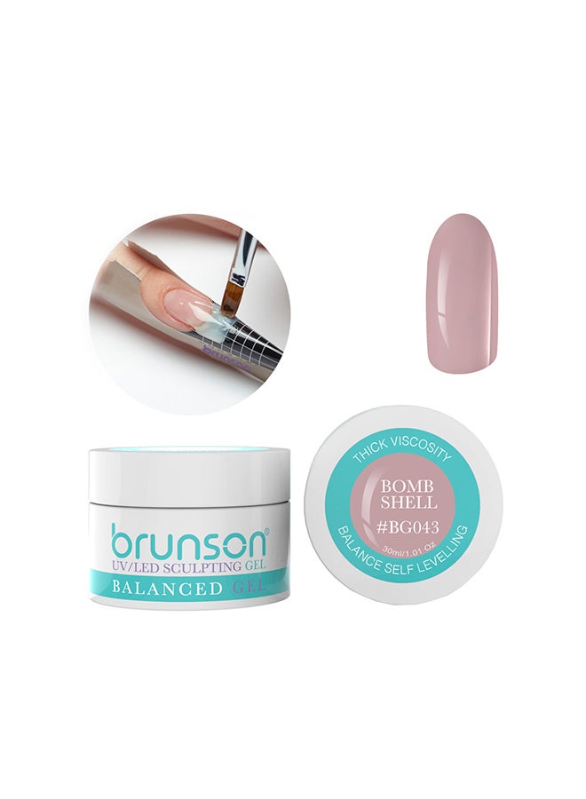 Sculpting Camouflage Uv Builder Gel Balanced Level Gel Uv Sculpting Nail Gel System 30Ml Bomb Shell Bg043
