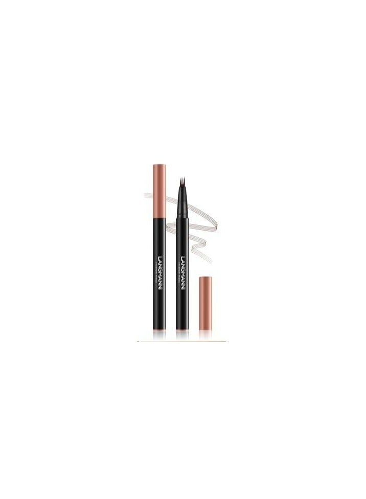 Tri-Color Four-Prong Eyebrow Pencil: Long-Lasting, Smudge-Proof, and Natural(brown #02)