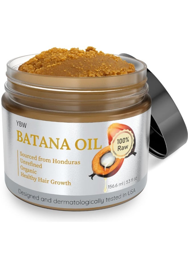 YBW Batana Oil for Hair Growth Dr. Sebi Organic, Natural, Pure and 100% Raw Batana Oil Paste from Honduras - Botana Enhances Hair Thickness, Prevents Loss for Men and Women