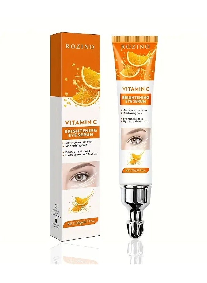 Rozino Vitamin C Eye Cream, 20g - Moisturizing & Brightening, Hypoallergenic, Fragrance-Free, Suitable for All Skin Types, Smooths & Delights Eye Area