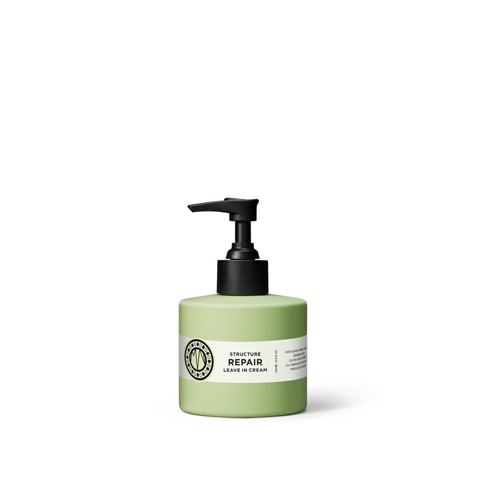 Maria Nila Structure Repair, Leave-in Cream, 6.8 Fl Oz, For Damaged & Chemically Treated Hair, Algae Extract Rebuilds & Moisturizes, 100% Vegan & Sulfate/Paraben free