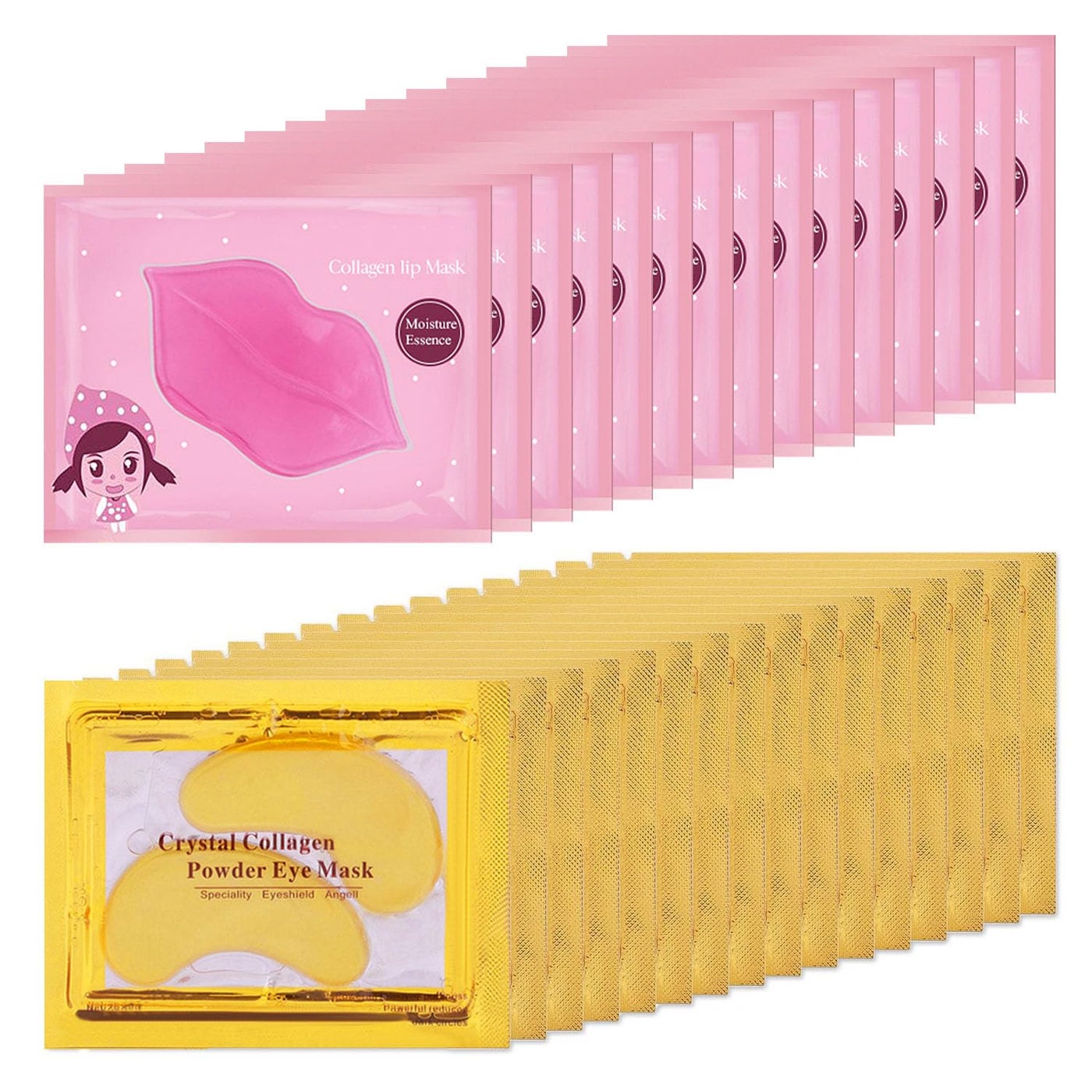 30 Pairs Lip Mask & Under Eye Mask, Under Eye Patches for Puffy Eyes and Dark Circles, Effectively Nourishes the Lip & Eye Skin, Cheer Gifts, Gifting Ttems, Bulk Gifts, Party Favors Adults, Skincare