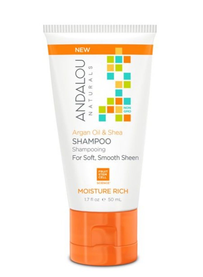 Andalou Argan Oil & Shea Moisture Rich Shampoo 1.7 Oz