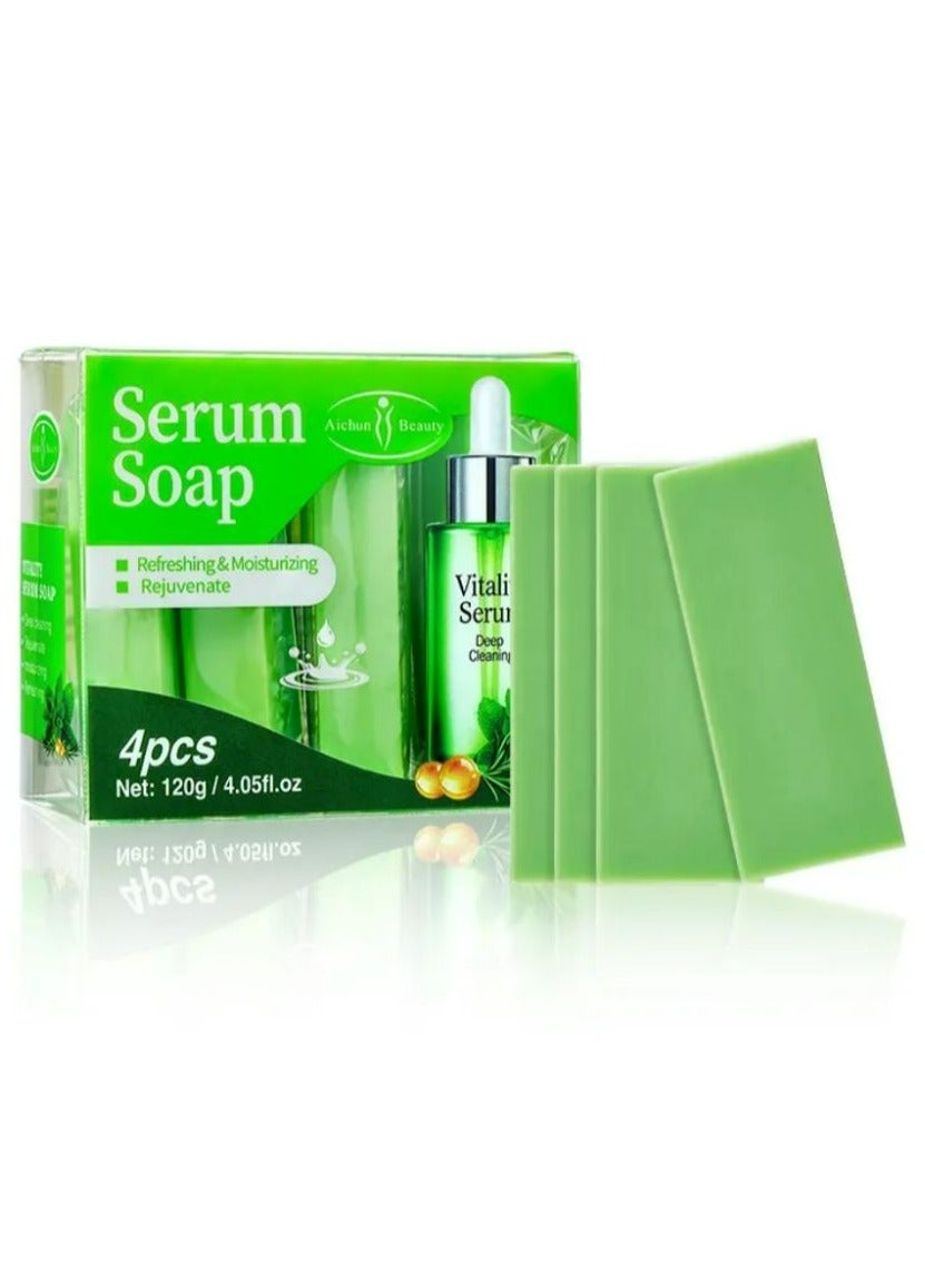 Natural Moisturizing & Refreshing Mint Bathing Soap Handmade Rejuvenating Vitality Serum Soap 120 g
