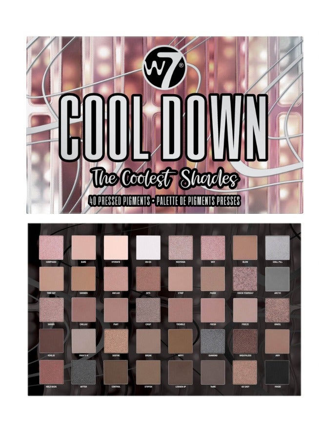 W7 Cool Down - 40 Coolest Shades Pressed Pigments 36g