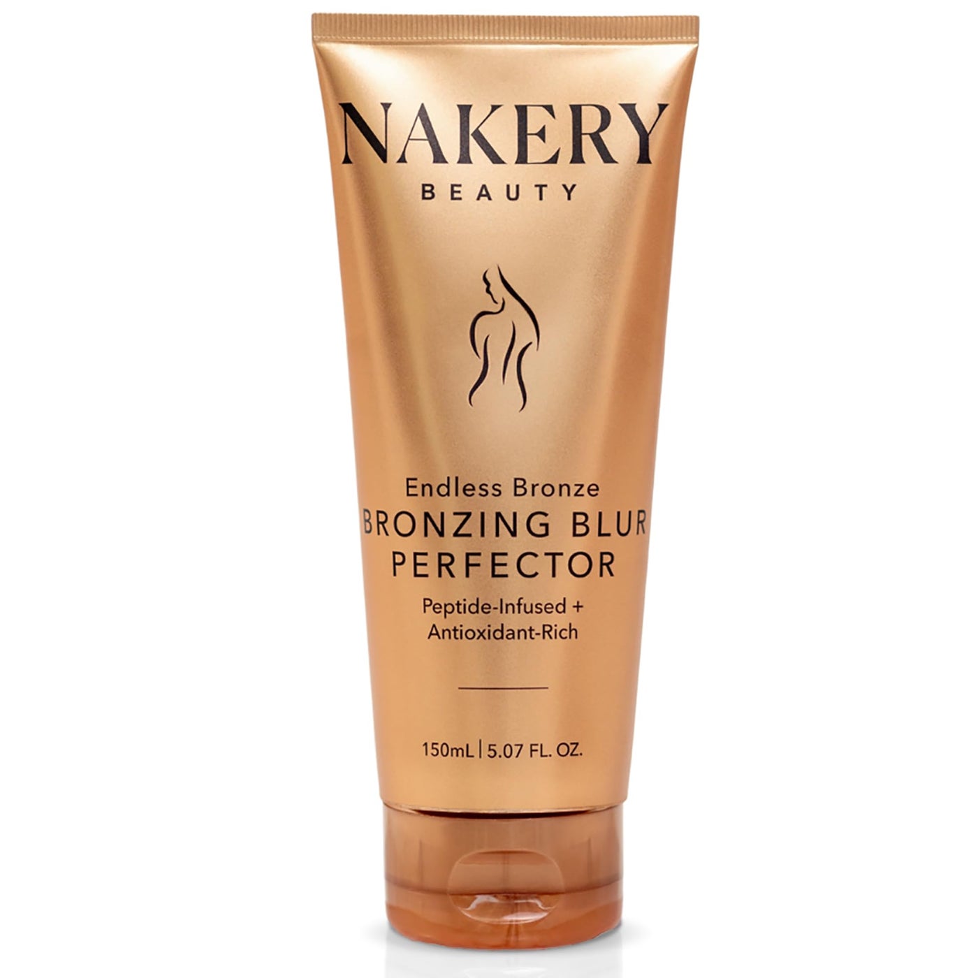 Nakery Bronzing Blur Perfector, Instant Body Bronzer for Women, Skin Tint with Shimmer, Easy Rinse Formula for Natural Looking Sunless Glow, Tinted Lotion for Legs and Arms