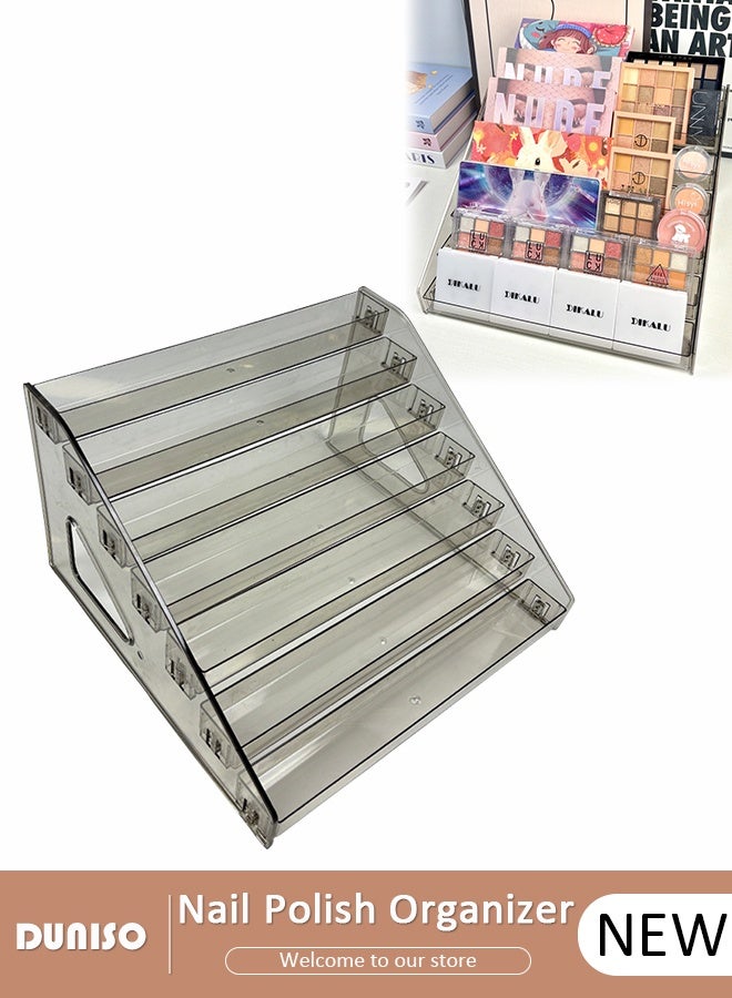 7 Tier Nail Display Rack Transparent Nail Polish Holder Multifunctional Clear Nail Polish Organizer Essential Oils Holder Makeup Cosmetics Organizers