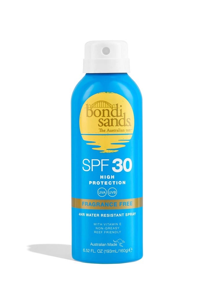 Bondi Sands Spf 30 Aerosol Mist Spray Fragrance Free 160g