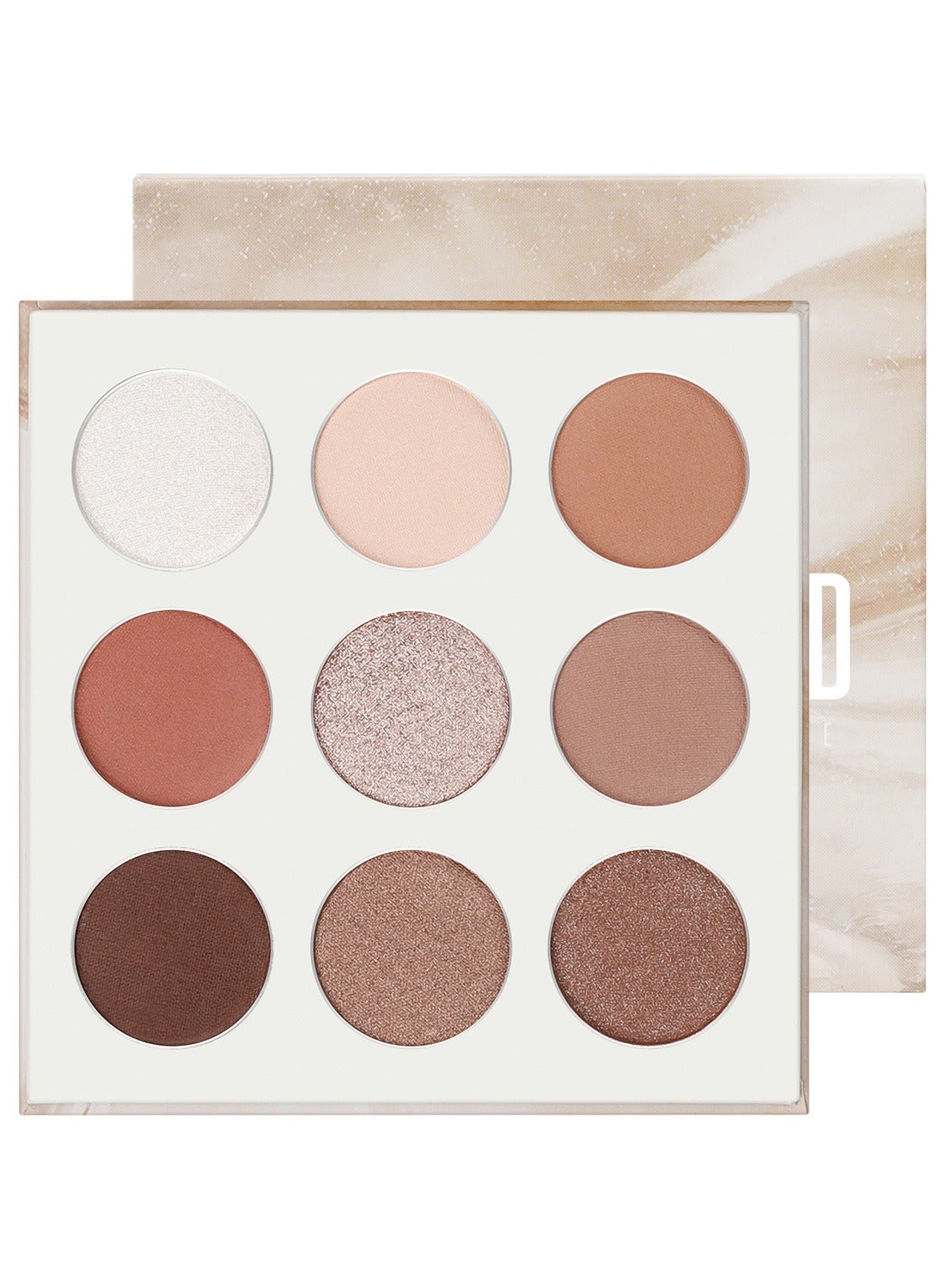 9-Color Gemstone Nude Eyeshadow Palette – Velvet Matte & Shimmer for Day-to-Night Looks