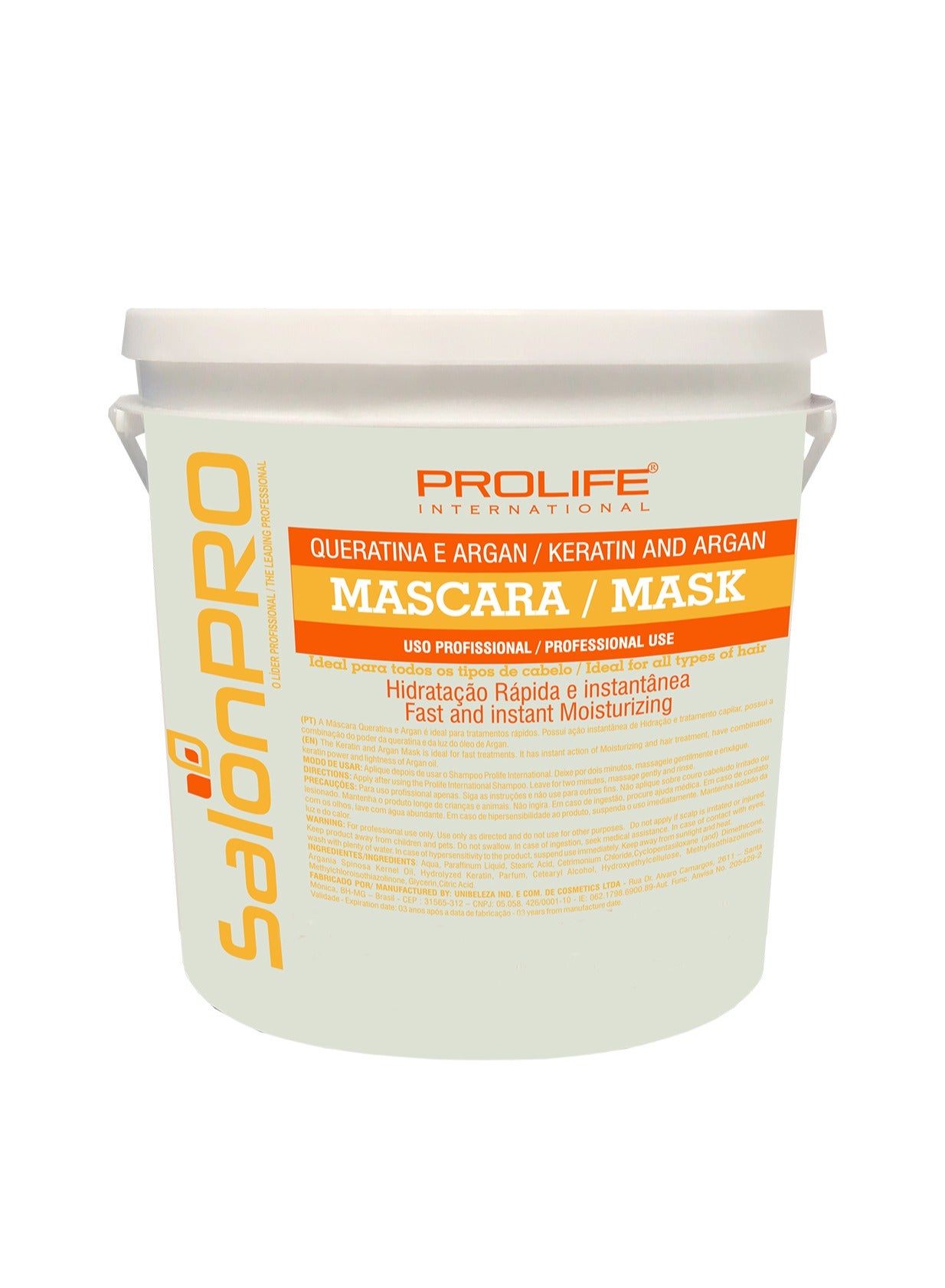 Keratin And Argan Hair Mask Ideal For All Hair Type Instant Moisturizing Made In Brazil 1500 G