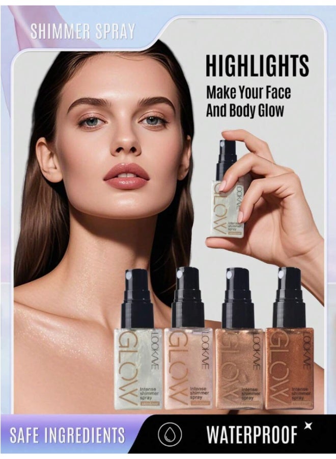 Luxury Golden Brown Tanning Shimmer Spray 30ml - 24-Hour Deep Bronze Glow for Body & Hair