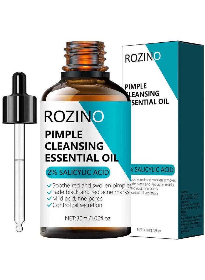 Salicylic acid anti-acne essence oil soothes and repairs acne, controls oil and stabilizes red acne marks, shrinks enlarged pores