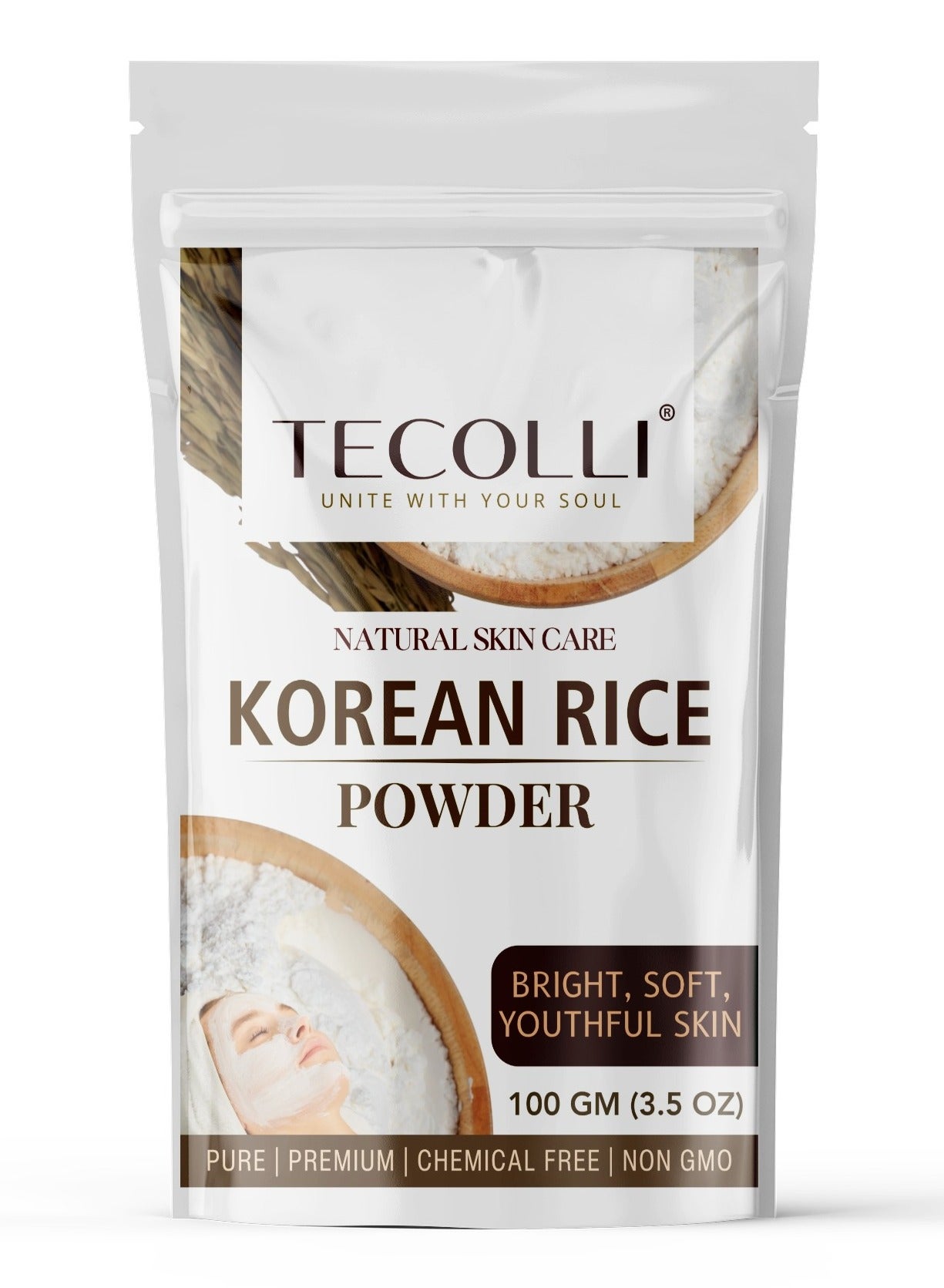 Korean Rice Powder Face Mask 100 g | 100% Pure, Natural & Premium | Brightening  | Exfoliating Scrub  Anti-Aging | Deep-Cleansing | Pore-Refining  Hydrating Glow Booster