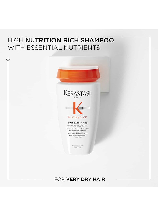 Nutritive Bain Satin Riche High Nutrition Rich Shampoo for Very Dry Hair 250ml - image 2