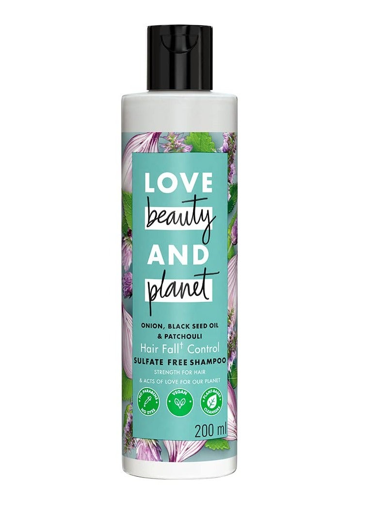 Love And Beauty Planet Onion Black Seed Patchouli Hairfall Control Shampoo Sulfate Free 200ML