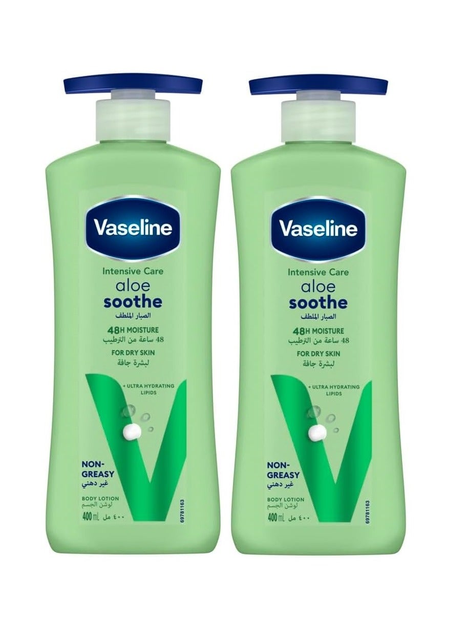 Aloe Soothe Body Lotion For Dry Skin 400ml Pack of 2