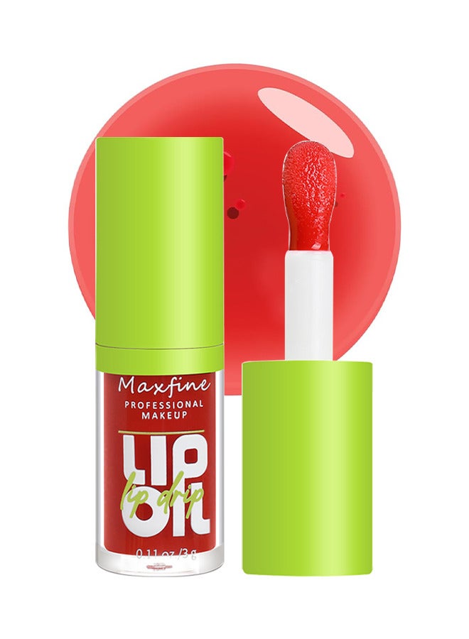 Big Brush Head Lip Oil, Ultra-Hydrating And Nourishing, Smooth Glossy Finish Lip Glow Oil, Shiny And Vegan Tinted Lip Gloss, Non-Sticky Formula