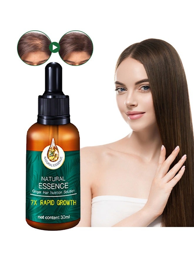 Ginger Hair Nutririon Solution,Ginger Germinal Oil, Rapid Growth Hair Treatment 7 Day Hair Growth Serum Essence Oil Regrow, Ginger Essential Oil Stop Hair Loss Hair, Thinning Treatment Hair Growth Oil