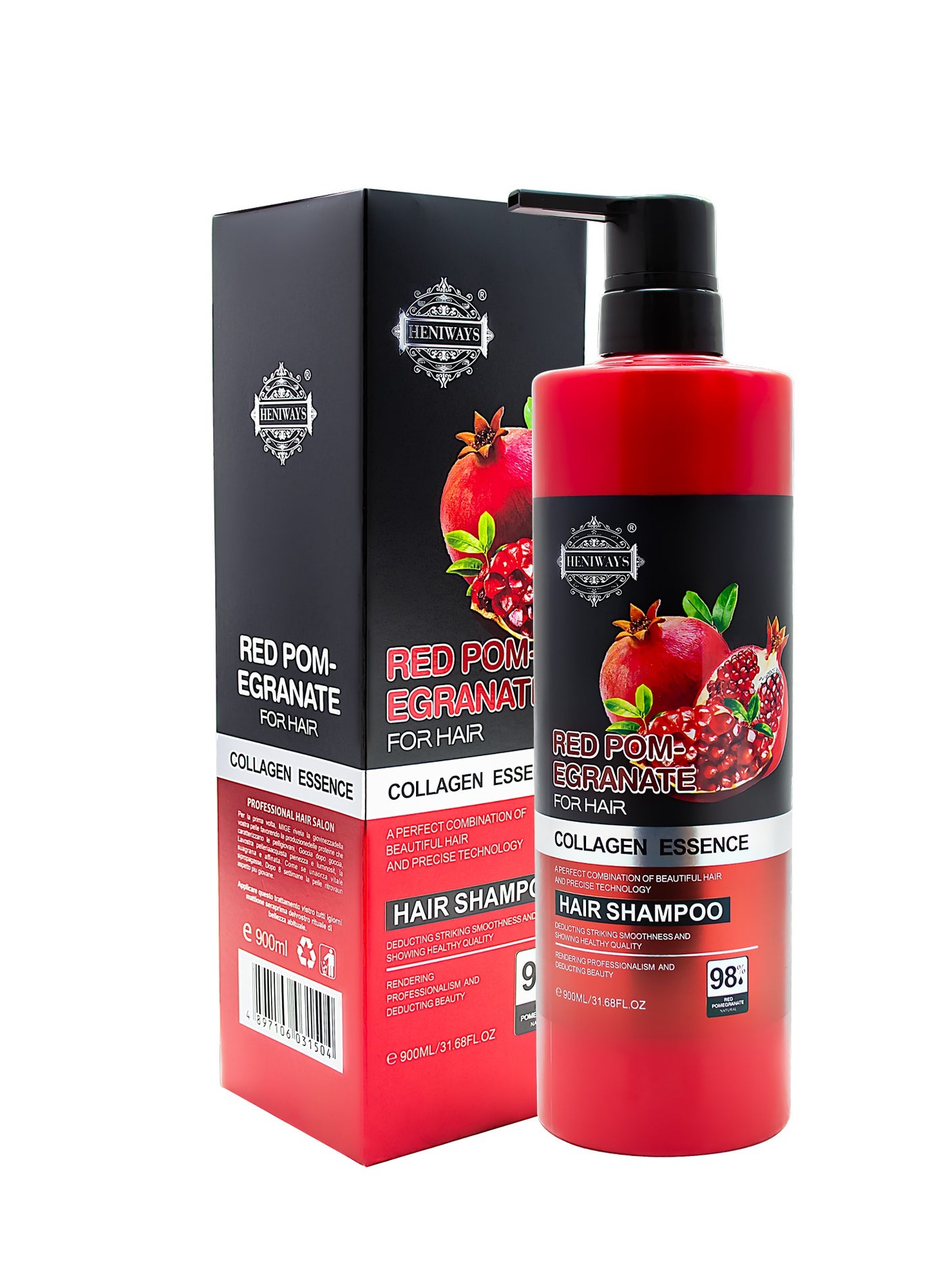 Red Pom Egranate For Hair Collagen Essence Hair Shampoo 1000 ML