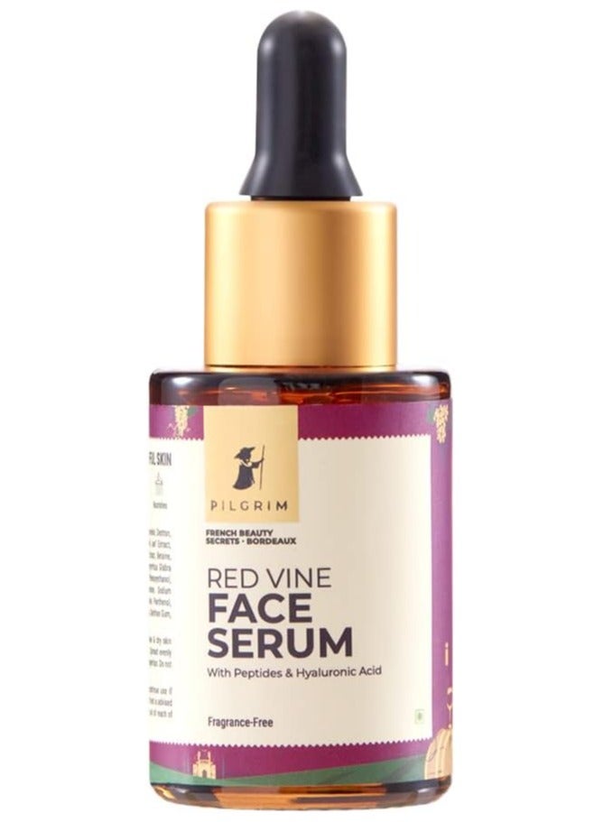 French Red Vine And Hyaluronic acid serum with peptides  Red vine serum for face  Hyaluronic acid serum for face  For women And men  All skin types  30 ml