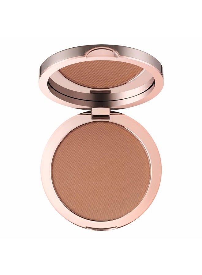 delilah - Sunset - Matte Bronzer Compact - Medium Dark - Easily Blendable - Silky texture, Lightweight, Long-lasting, Natural hydration - Sun Kissed glow - Paraben Free - Cruelty-Free - 0.39 Oz