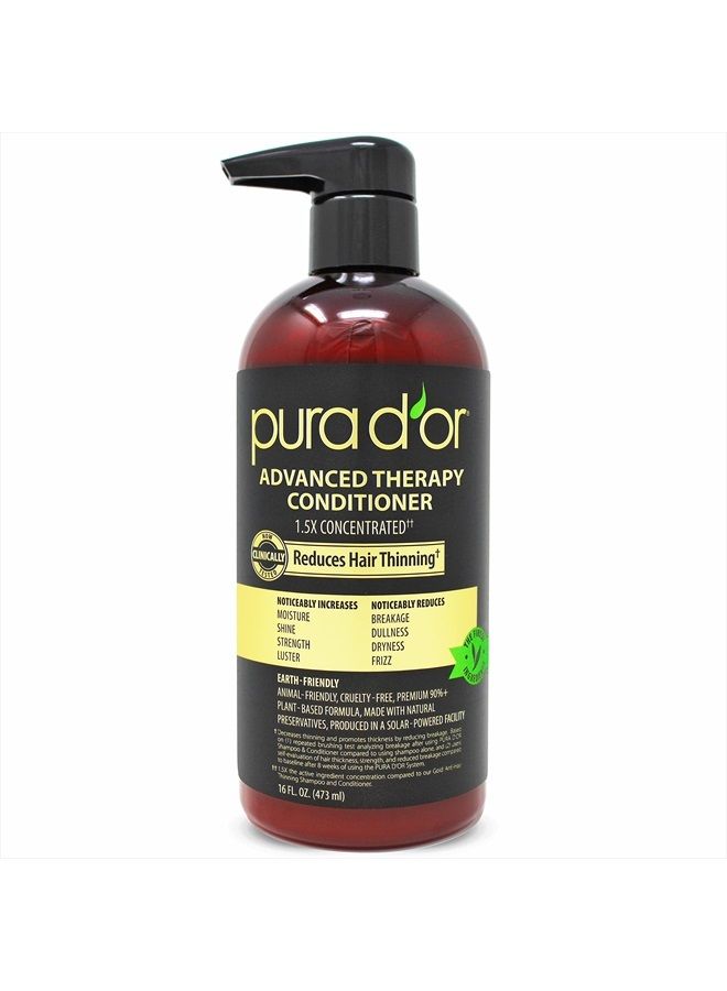 Advanced Therapy Conditioner (16oz) For Increased Moisture, Strength, Volume & Texture, No Sulfates, Made with Argan Oil & Biotin, All Hair Types, Men & Women (Packaging May Vary)