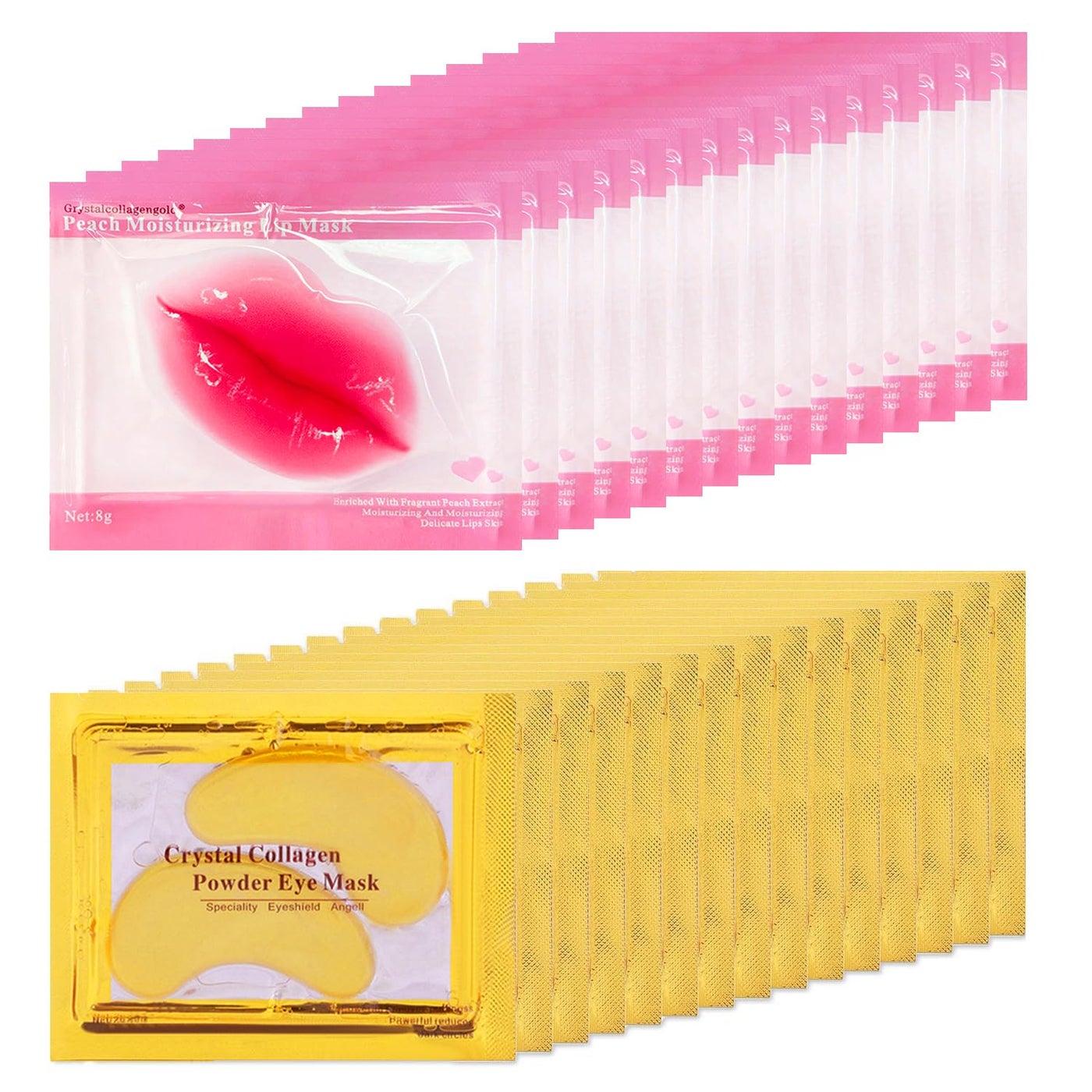 30 Pairs Lip Mask & Eye Mask, 24K Gold Crystal Gel Collagen Eye Patches, Bachelorette Party Favors, Bachelorette Party Accessories, Party Favors Adults, Bridesmaid Gifts, Skincare, Stocking Stuffers