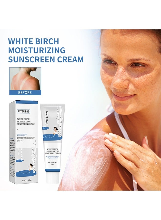 White Birch Moisturizing Sunscreen Cream,SPF 50, PA++++ 50ml