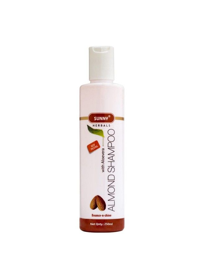 Sunny Almond Shampoo With Aloevera | Nourishes Hair & Scalp, combats Hair Fall, Makes Hair Stronger & Thicker | Improves follicular health, gives soft & Shiny Hair | For Women & Men 250ml (Pack of 1)
