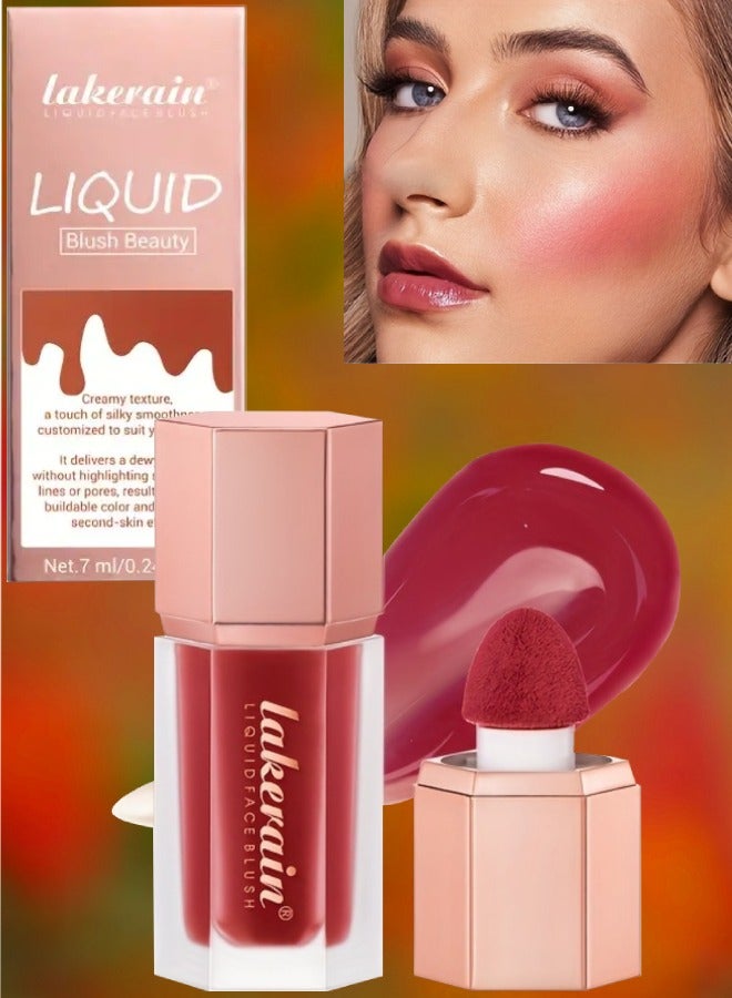 Liquid Face Blush Liquid Matte Finish Blusher for Multiuse Long Lasting Face Beauty Makeup Liquid Tinted Blush Cheeks Eyeshadow and Lipstick Long Wearing Moisturizing Blusher 05