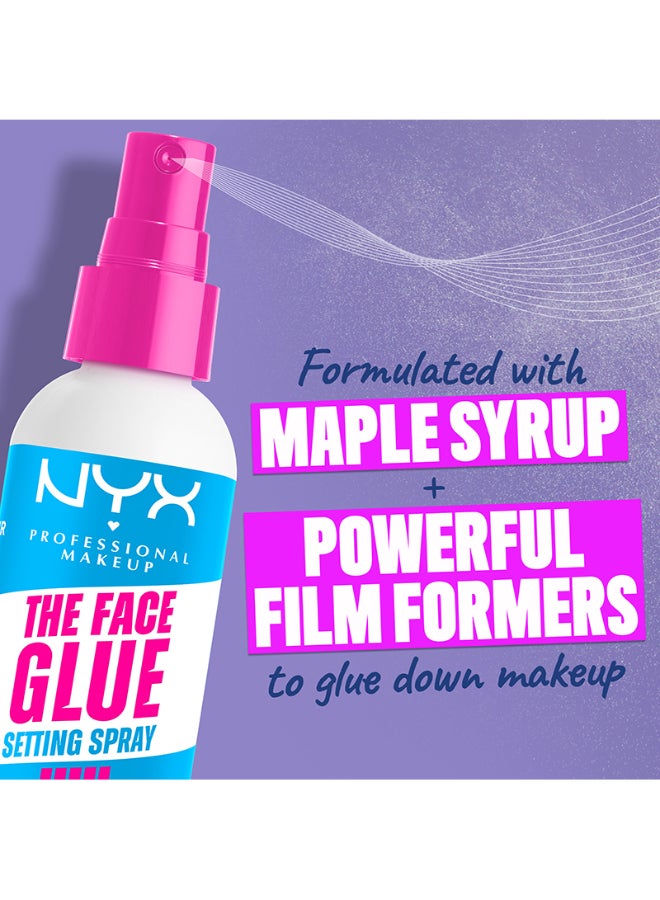 The Face Glue Setting Spray Makeup Setting Spray up to 24 hr wear transfer resistant And waterproof 60ml - image 3