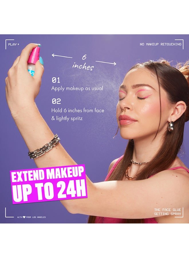The Face Glue Setting Spray Makeup Setting Spray up to 24 hr wear transfer resistant And waterproof 60ml - image 7