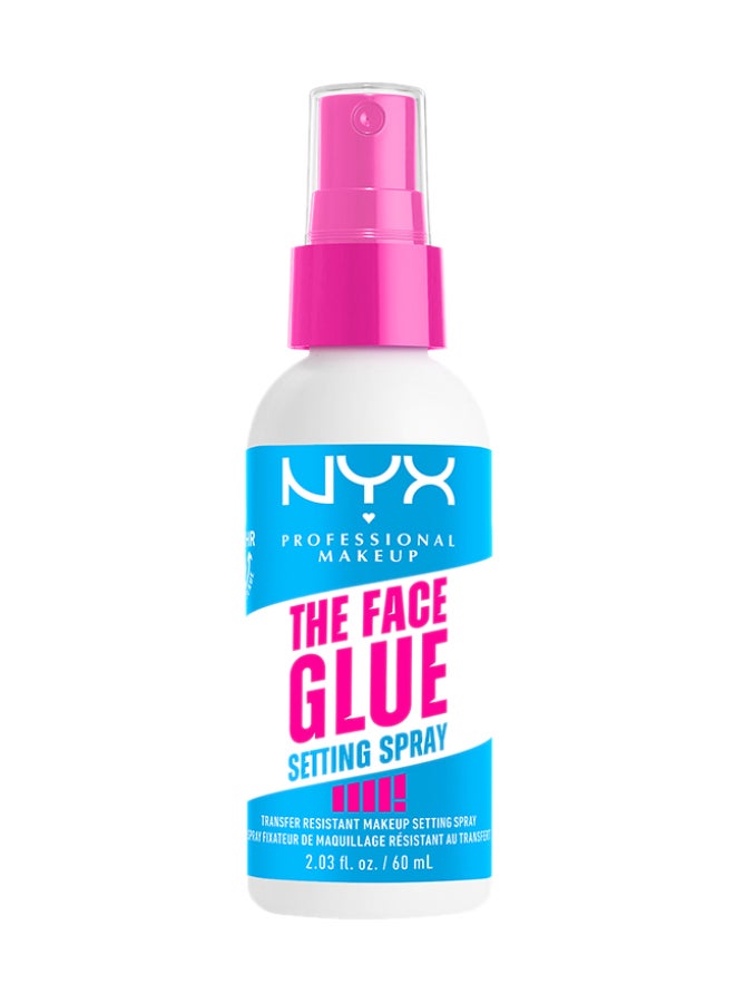 The Face Glue Setting Spray Makeup Setting Spray up to 24 hr wear transfer resistant And waterproof 60ml