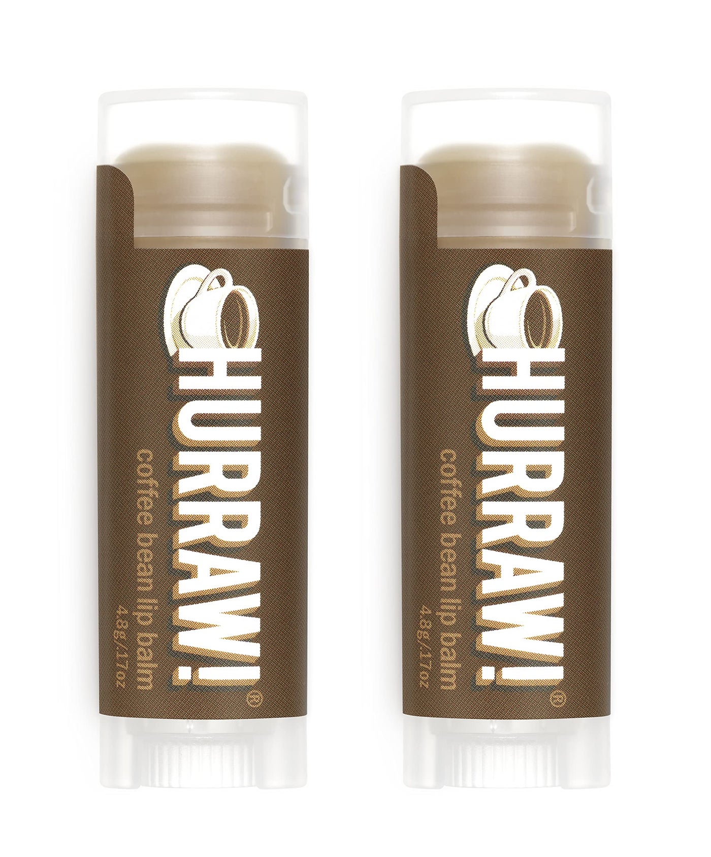 Hurraw! Coffee Bean Lip Balm, 3 Pack: Organic, Certified Vegan, Cruelty and Gluten Free. Non-GMO, 100% Natural Ingredients. Bee, Shea, Soy and Palm Free. Made in USA