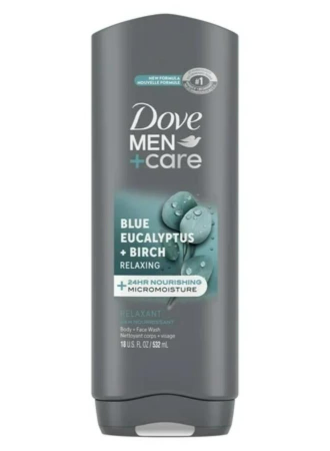 Relaxing Hydrating Face And Body Wash Blue Eucalyptus Birch 532 ML