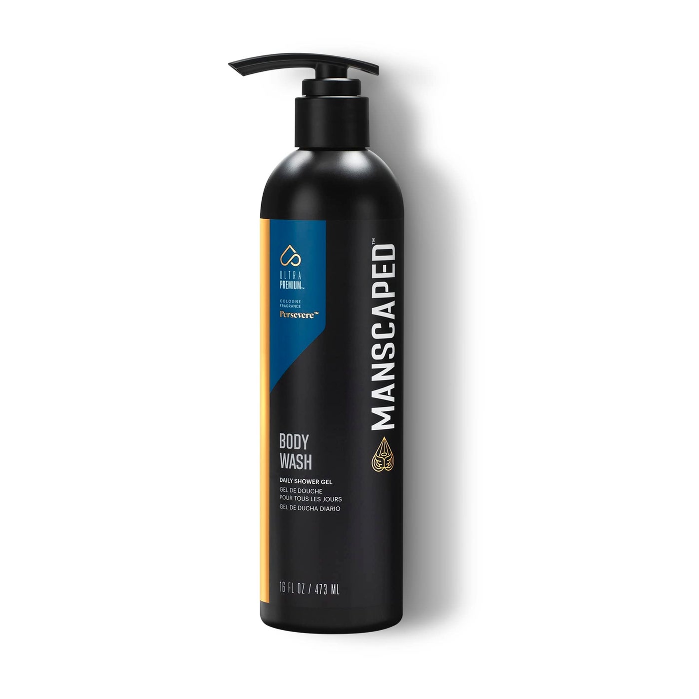 MANSCAPEDÂ® Menâ€™s UltraPremium PersevereÂ® Body Wash, Luxurious Clean Formula Infused with Aloe Vera and Sea Salt, Refreshing and Nourishing Daily Shower Gel for Hydrating Skin, (16 oz)