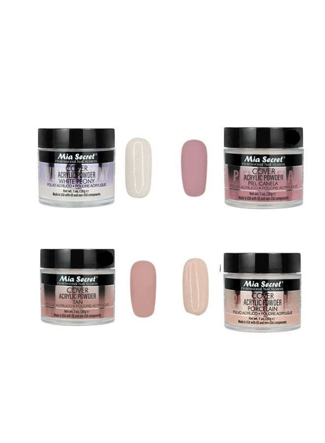 COVER (WHITE PEONY+PORCELAIN+PIEL CANELA+TAN) 1 oz