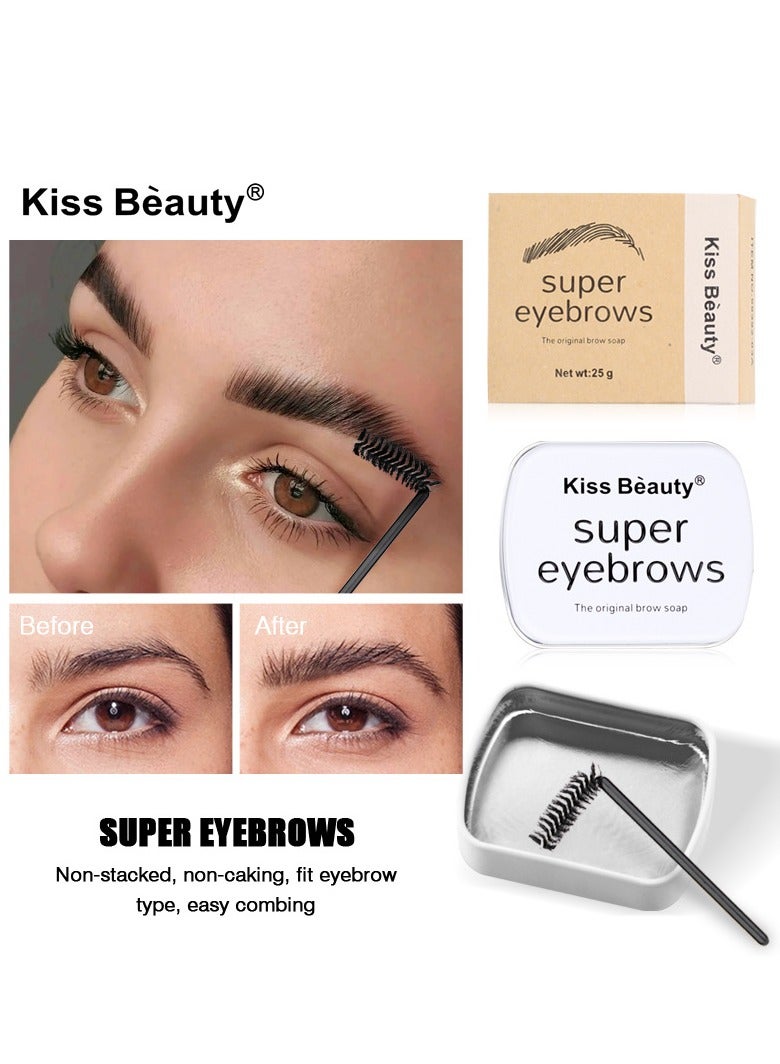 Eyebrow Soap Eyebrows Gel Eyebrow Styling Makeup Soap Brow Sculpt Lift Waterproof Colorless and Transparent Stereotype Soap Brow
