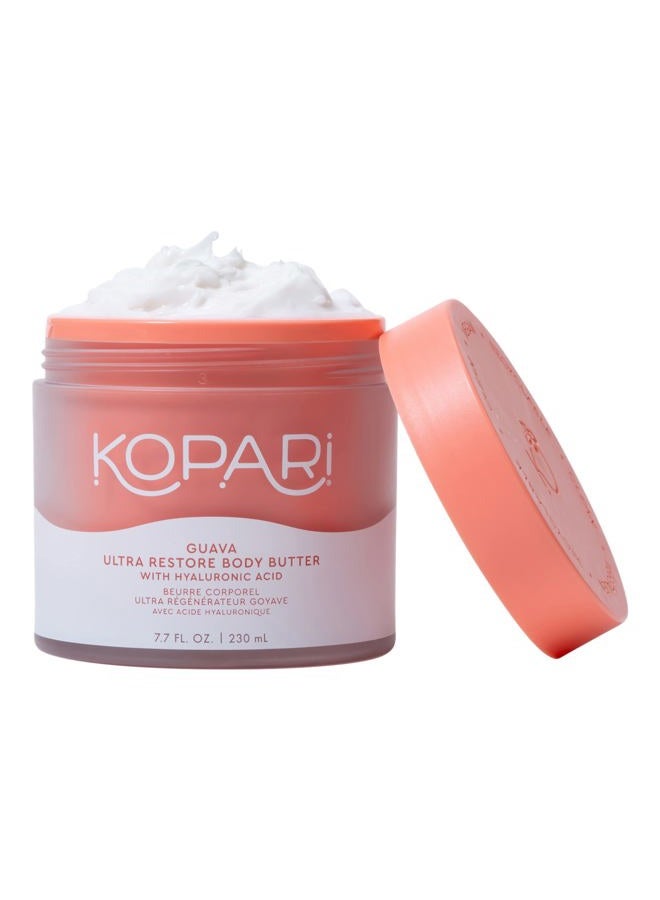 Ultra Restore Body Butter, Whipped Lightweight Formula, Hyaluronic Acid & Mango Seed Butter, Deep & Long-Lasting Moisture, Guava 7.7 oz