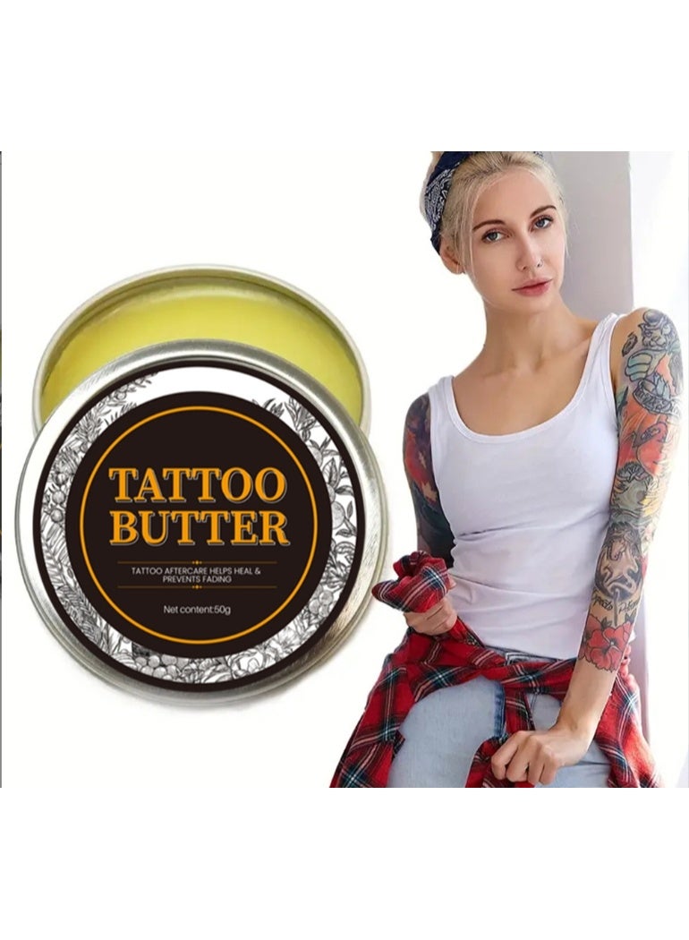 50 g Tattoo Butter, Care Cream for Daily Tattoo After-Care Care, Tattoo Care, Aftercare Refreshing Ointment, Aftercare for Tattooed Skin