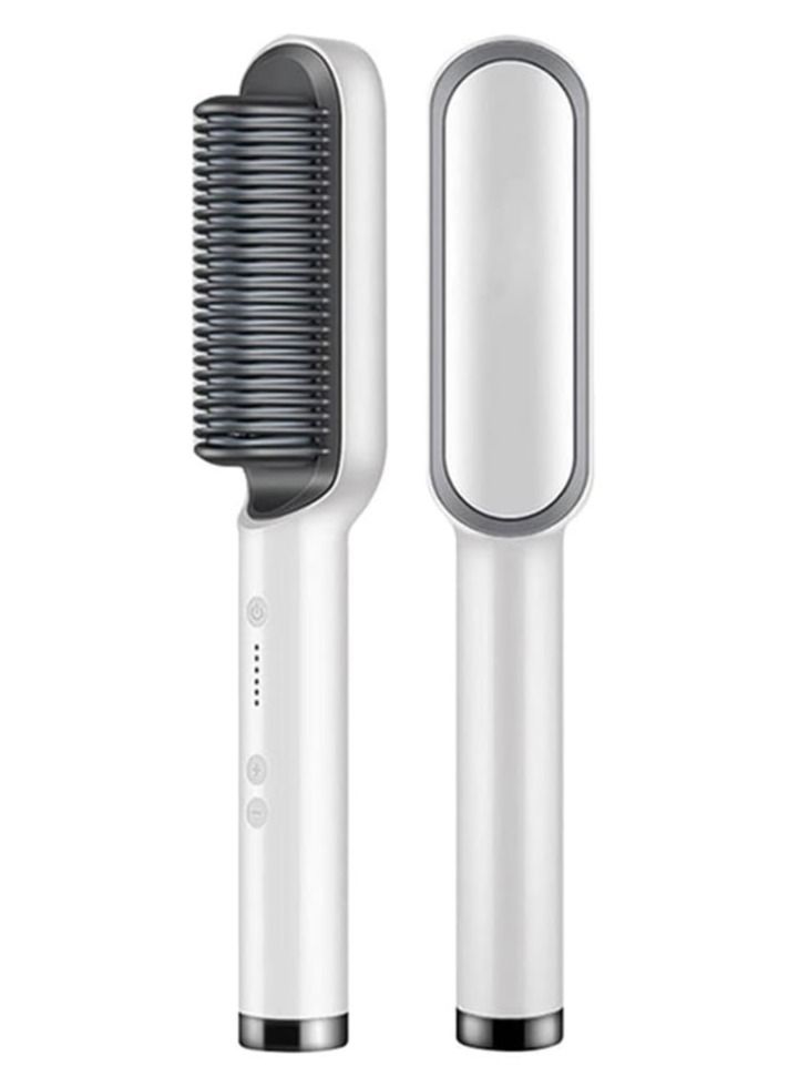 Professional Straight Comb Electric Hair Straightener Brush Heated Comb Straightening Combs Men Beard Hair Straight & Curly Styling Tool
