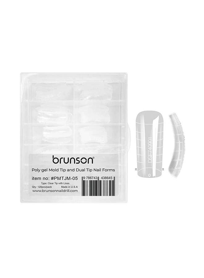 Dual Nail Forms for Poly Extension Gel Pre-shaped False Tips with Scale 120pcs Manicure Tool for Nail Extensions Mold Nail Tips Acrylic Nails False Nails Manicure Tool