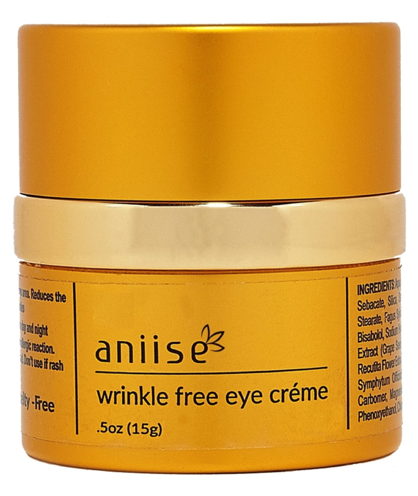 Aniise Wrinkle-Free Eye Cream â€“ Hydrating Under-Eye Cream with Sodium Hyaluronate, European Beech & Pomegranate Extract â€“ Reduces Dark Circles, Fine Lines & Puffiness â€“ 0.5 fl oz (15 mL)