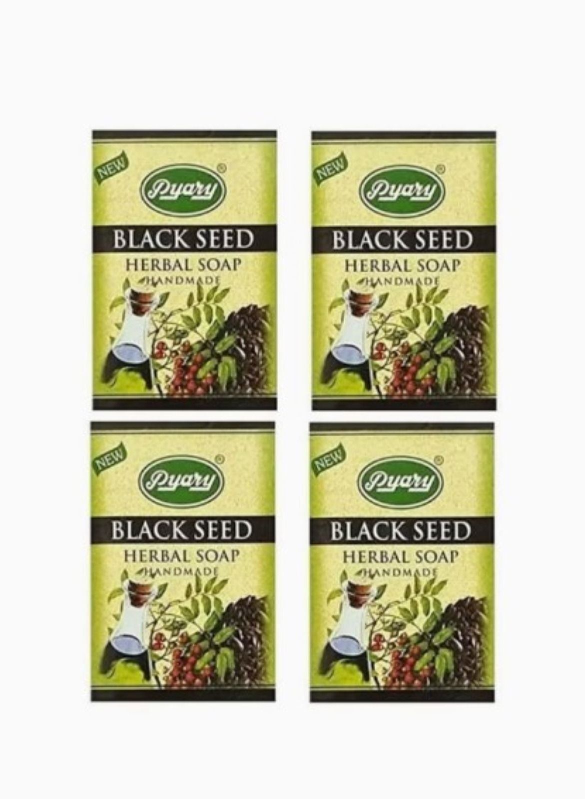 Pyary Black Seed Herbal Handmade Soap – 4 Pieces Pack |