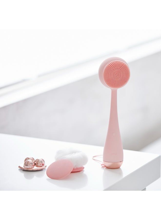 Clean Body - Smart Cleansing Device with Silicone Brush & Three Interchangeable Attachments Waterproof SonicGlow Vibration Cleanse, Exfoliate, Massage Body, Blush - image 5