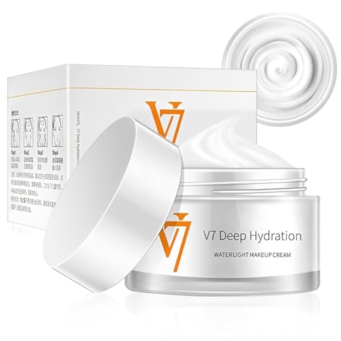 Moisturizing Cream,V7 Deep Hydration Waterlight Makeup Creams, V7 Korea Cream Face Moisturizer for All Skin Type,Natural Cream Young Skin Water(1 PC)