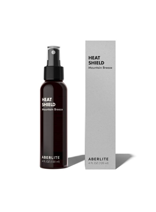 Heat Shield Heat Protectant Spray, 4oz - Argan Oil Scent, Moisturizes, Softens and Protects Hair from Heat Damage, Made with 100% Natural Ingredients, Ideal for Men and Women