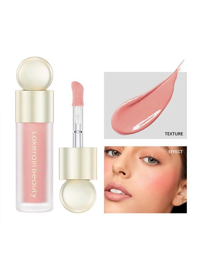 Velvet Liquid Blush -Lasting Color, Waterproof Blush, Natural Moisturizing Blush, Tint Stick for Eyes and Lips,Nude #01