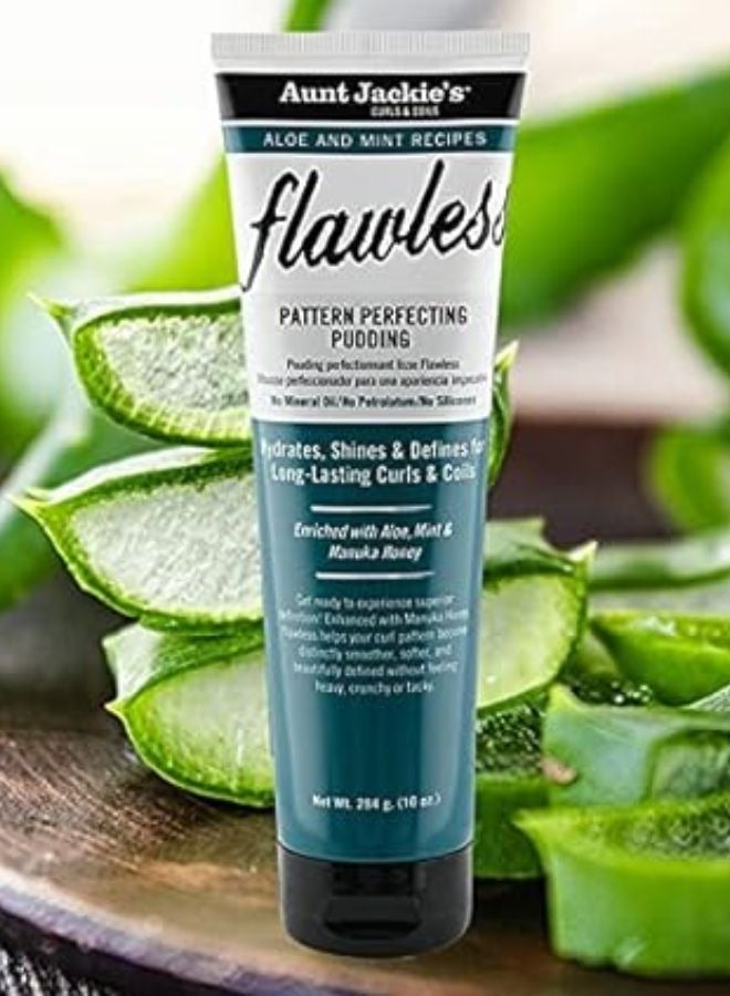 Aloe and Mint Recipes Flawless Pattern Perfecting Pudding Enhanced with Manuka Honey for Long Lasting Curls Coils 284 g