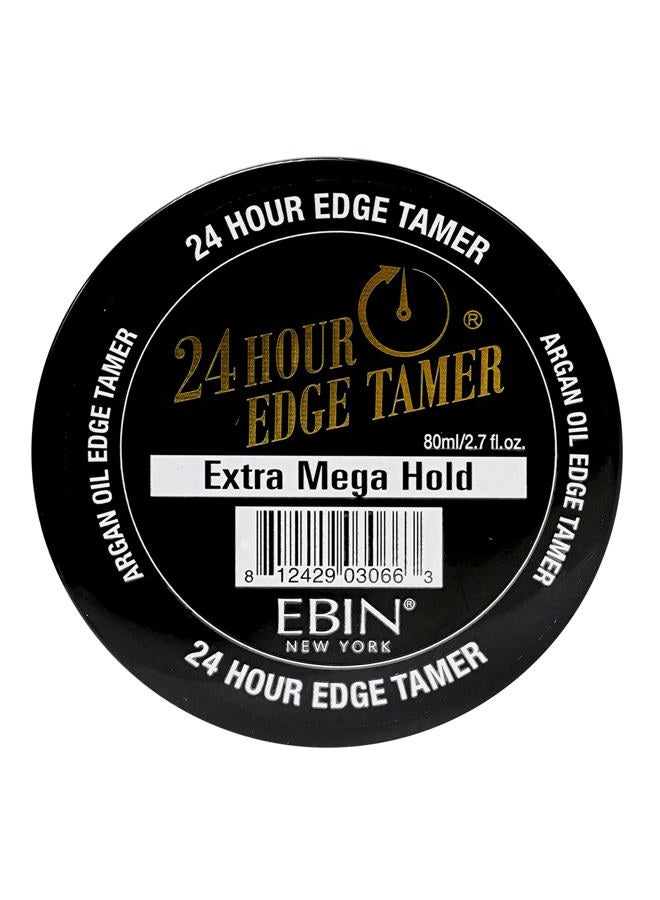 24 Hour Edge Tamer, Extra Mega Hold, 2.7 Oz - No Flaking, No White Residue, Shine, Moisture and Prevent Breakage with Castor Oil